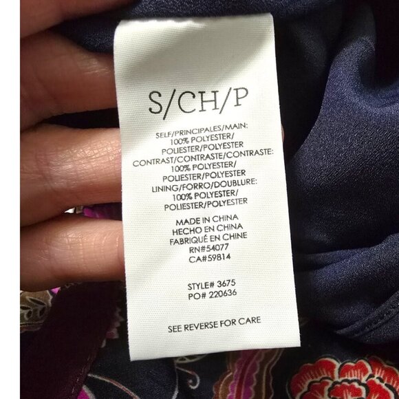 Cabi Festive Long Sleeve Floral Boho Maxi Dress Sz S - Picture 10 of 11